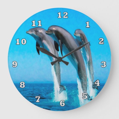 3 Dolphins Clock