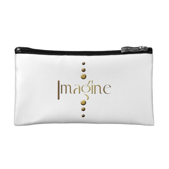 3 Dot Gold Block Imagine Makeup Bag