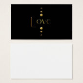 3 Dot Gold Block Love & Black Background (Front & Back)