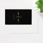 3 Dot Gold Block Love & Black Background (Desk)
