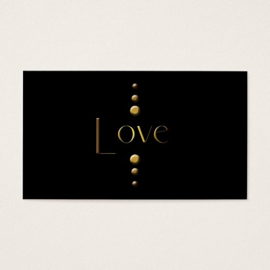 3 Dot Gold Block Love & Black Background (Front)