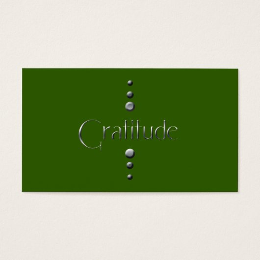 3 Dot Silver Block Gratitude & Green Background (Front)