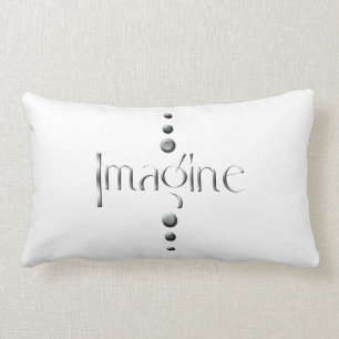 3 Dot Silver Block Imagine Lumbar Pillow