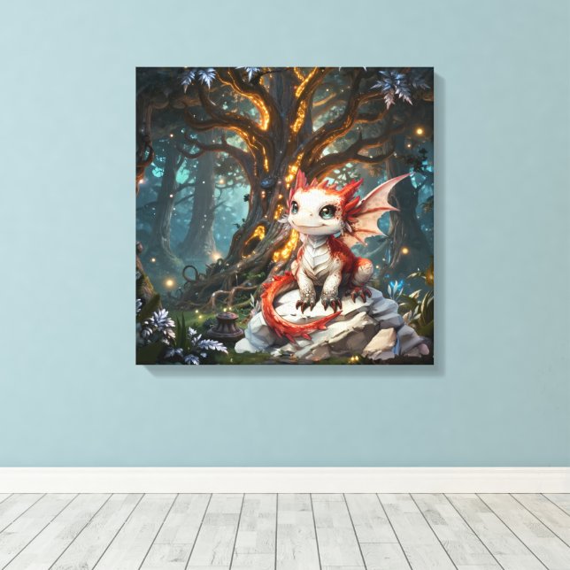 #3 Dragon World Canvas Print (Insitu(Wood Floor))