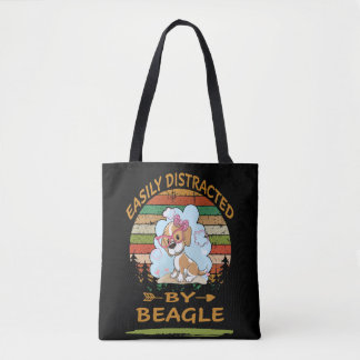 3 Easily Distracted By Beagle Tote Bag