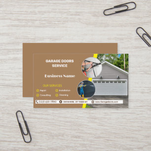 3  Editable Photo Garage Door And Service Business Card