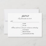 3 Entree Choices Rsvp Wedding Response Reply at Zazzle