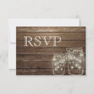 3 Entree Choices Rustic Mason Jar Wedding Response
