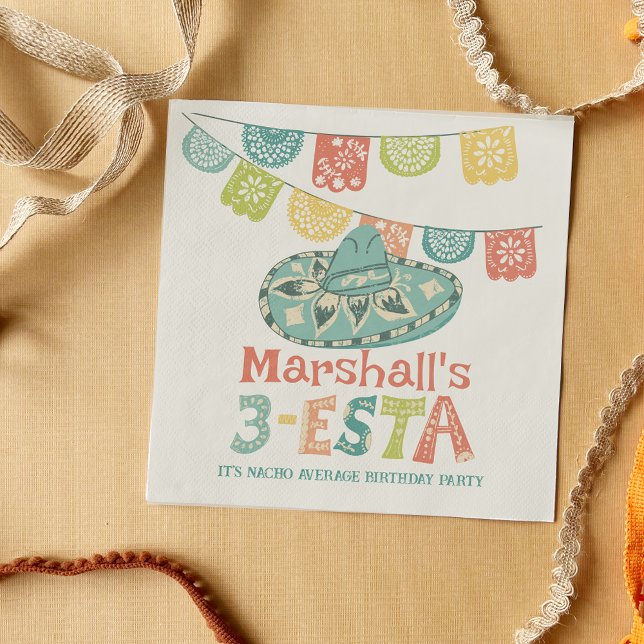 3-Esta Personalized Sombrero Birthday Party Napkins (Creator Uploaded)