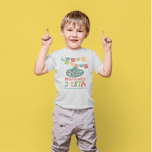 3-Esta Third Birthday Party Personalized Graphic Tri-Blend Shirt (Creator Uploaded)