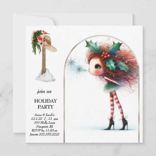 *~* 3 Fantasy Cute Sweet Woman Elf  Invitation