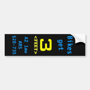 3 Feet Bumper Sticker