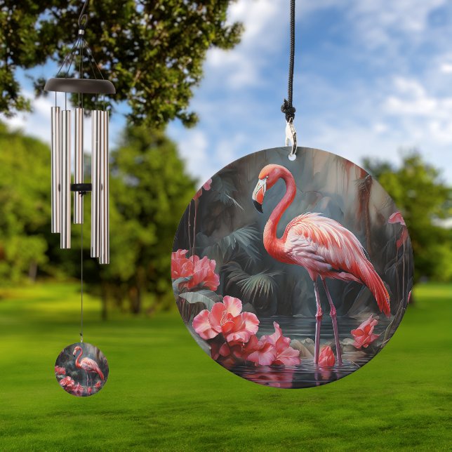 3 Flamingos  Wind Chime (Outdoor)