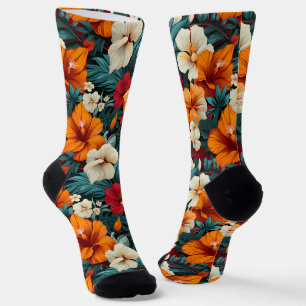 #3 Floral pattern Crew Socks