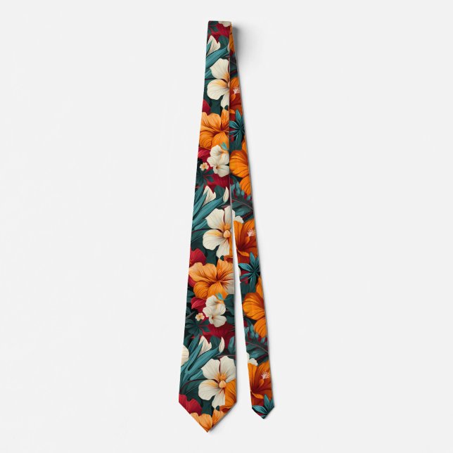 #3 Floral Pattern Neck Tie (Front)
