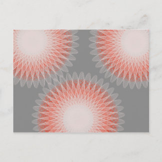 3 flower abstract art postcard