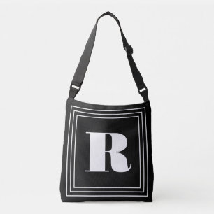 3 Frame Monogram   Black & White Crossbody Bag