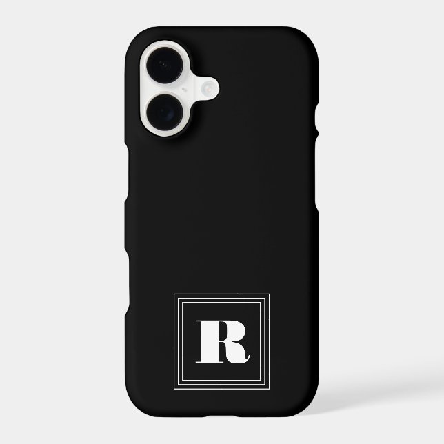 3 Frame Monogram | Black & White Iphone Case (Back)