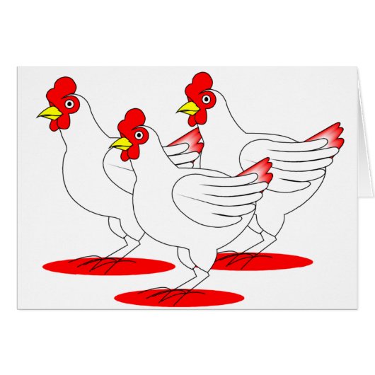 3 French Hens Cards (Front Horizontal)