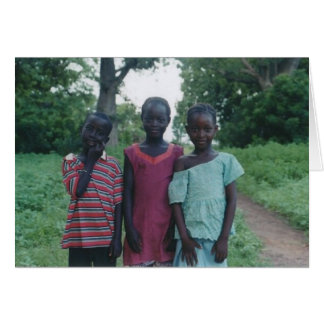 3 gambia village children cards