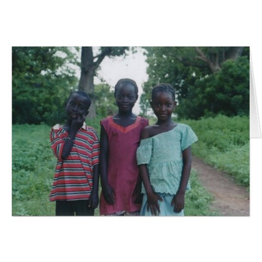 3 gambia village children cards (Front Horizontal)