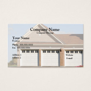 Garage Door Business Cards Templates Zazzle 3 Garage Doors On House Business Card
