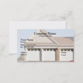 3 Garage Doors on house Business Card (Front/Back)