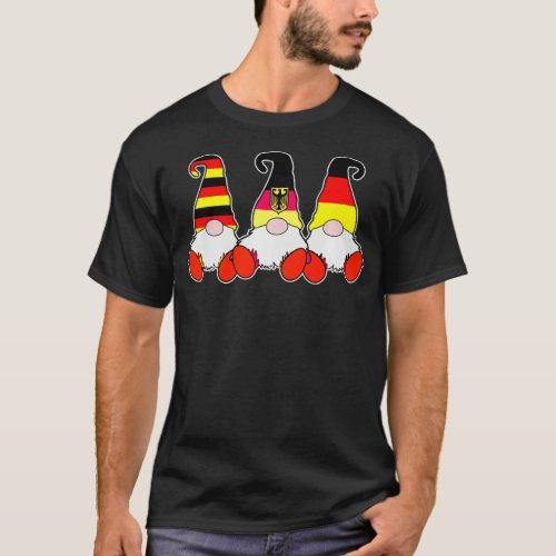 3 German Gnomes Germany Flag Cute Deutsche Deutsch T_Shirt