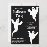 3 Ghosts Black & White Whimsical Halloween Party Invitation<br><div class="desc">Matching items available.</div>