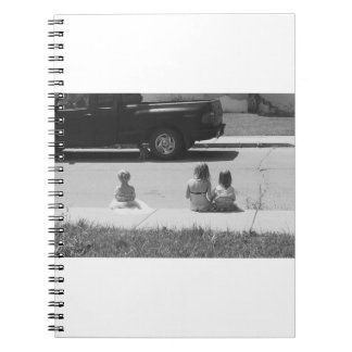 3 Girls and a Cat Spiral Photo Notebook