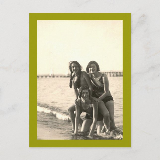 3 Girls On the Beach Postcard (Front)