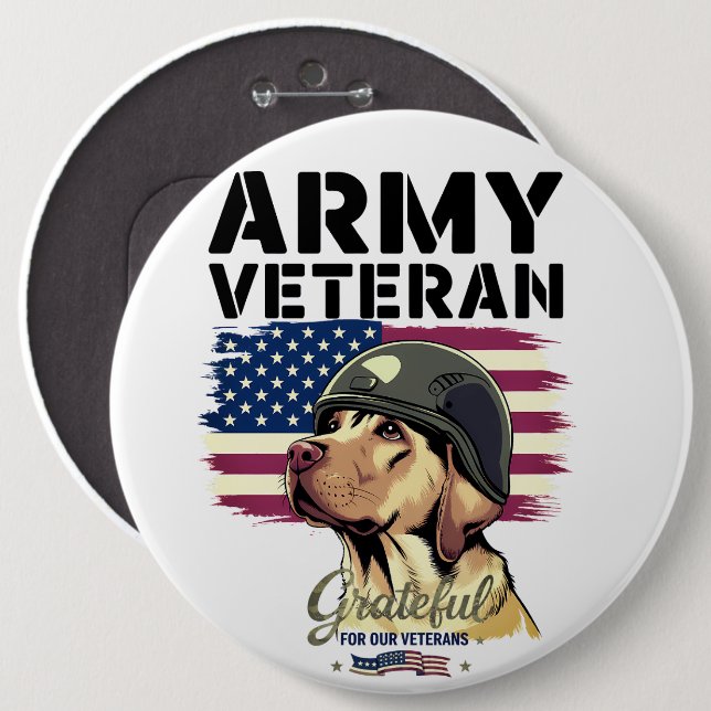 #3 Grateful for our Veterans  Button (Front & Back)