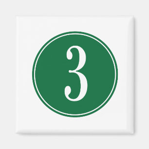 #3 Green Circle Magnet