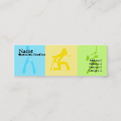 3 Guitarists - Skinny Business Cards