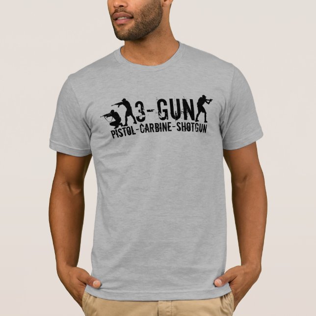 3-Gun - Pistol - Carbine - Shotgun T-Shirt (Front)