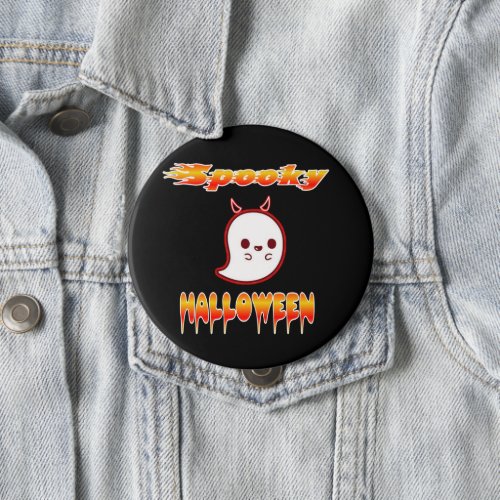 3Happy Halloween greetings of spooky season Button