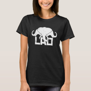 3 Headed Elephant LAO Original Kingdom of Laos Fla T-Shirt