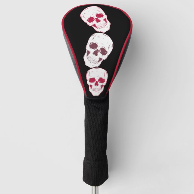 3 High Skulls Golf Head Cover (Front)