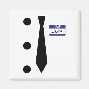 3 Hole Punch Jim Costume Easy Halloween T Shirt Magnet