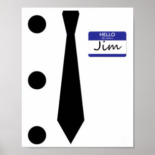 3 Hole Punch Jim Costume Easy Halloween T Shirt  Poster
