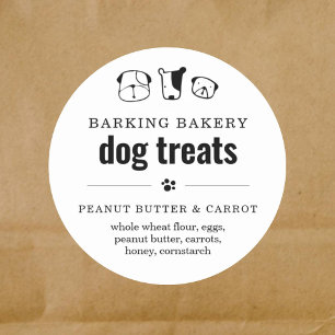 3" Homemade Dog Bakery Business Treat Label
