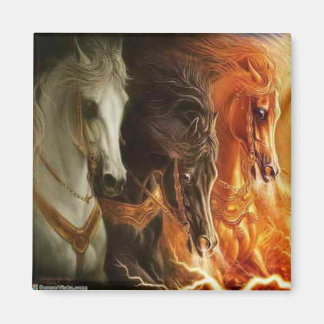3 Horses Magnet