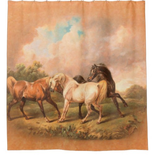 3 Horses Shower Curtain