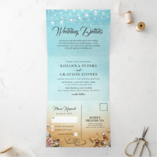 beach themed wedding invitations