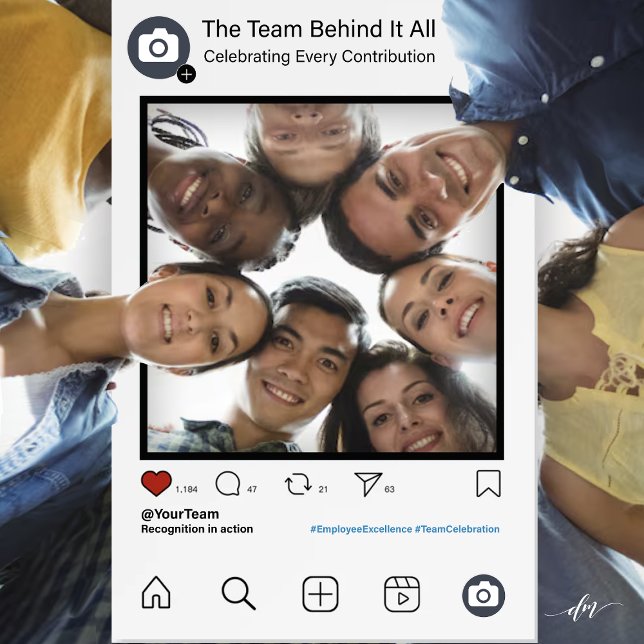 3-in-1 Event Large Photo Prop display Signs (Instagram photo prop creative angle of business networking team looking down through frame.)