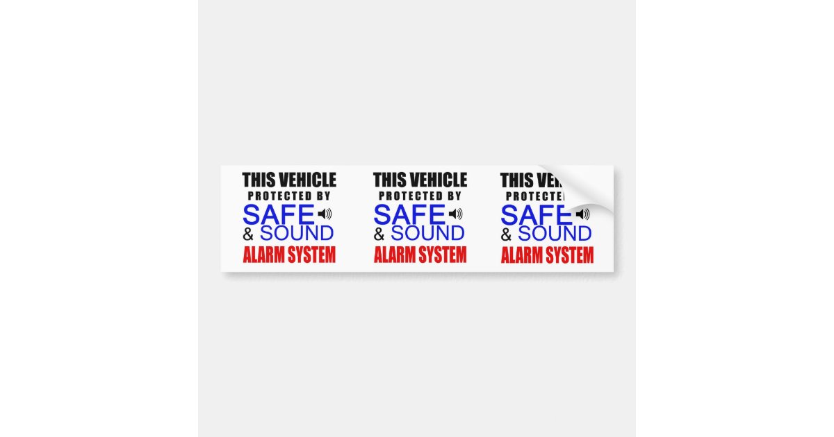 3 in 1 Fake Alarm System Sticker for your car! | Zazzle