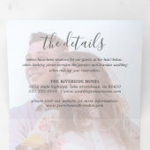 3 in 1 Photo Overlay Wedding Tri-Fold Invitation (Inside First)