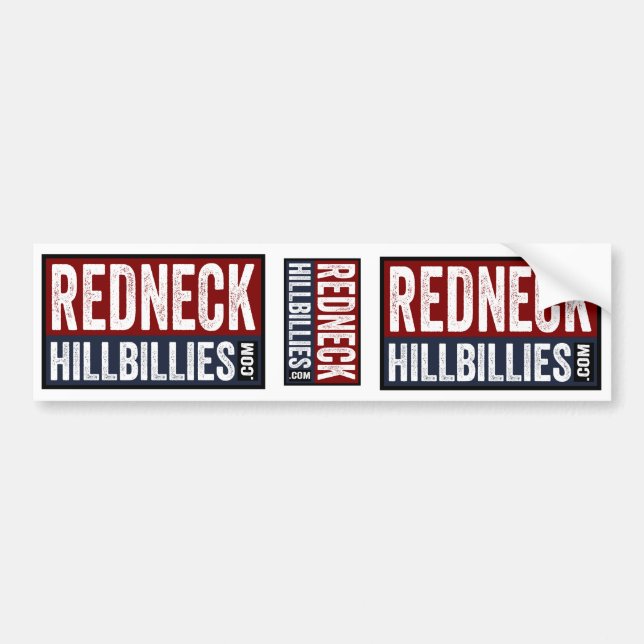 3 in 1  Redneck Hillbillies dot com bumper sticker (Front)