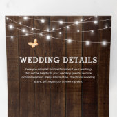 3 in 1 Rustic Fall Floral Wedding Tri-Fold Invitation (Inside First)