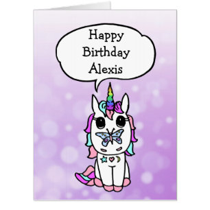 3 in 1 Unicorn Birthday Room Bedroom Sign Card